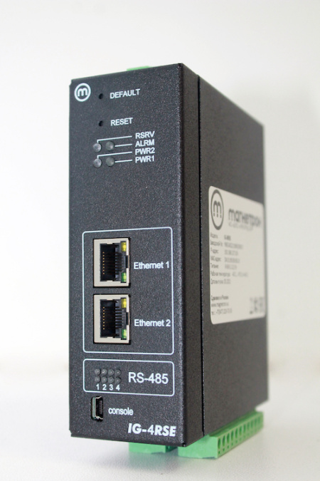 Индустриальный преобразователь протоколов Modbus TCP/RTU IG-4RSE